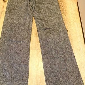 Burgundy lined grey dress pants